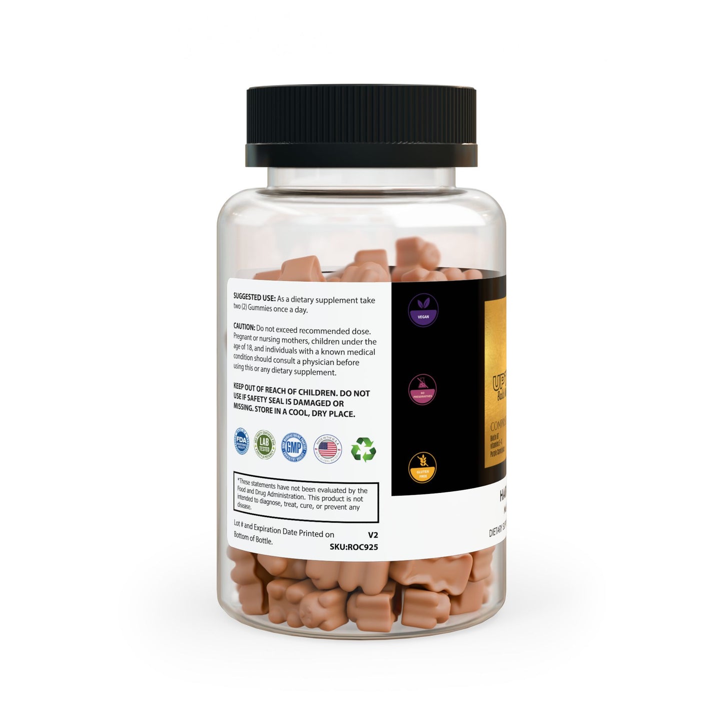 Biotin Hair vitamin Gummies right side