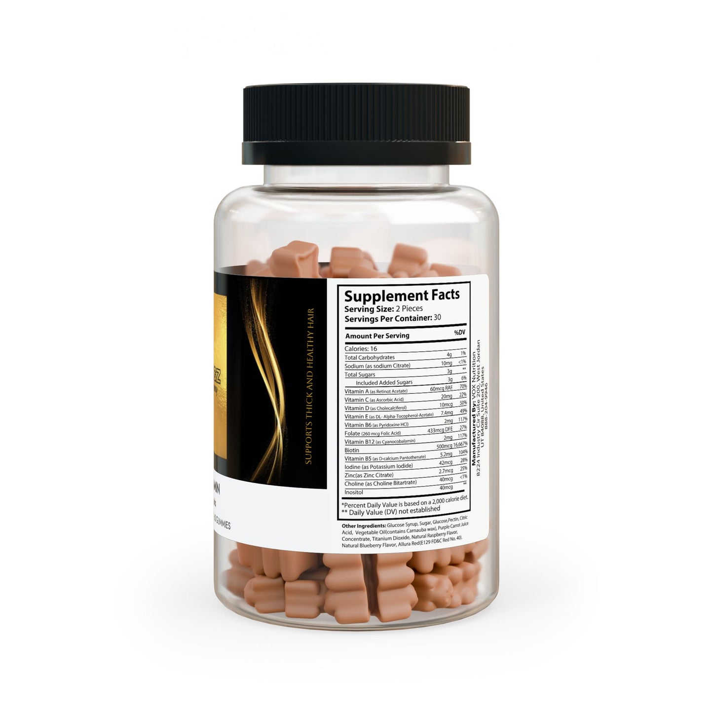 Biotin Hair vitamin Gummies left side